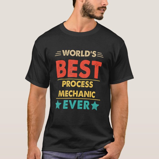 Camiseta Retro World's Best Process Mechanic Ever (Anverso)