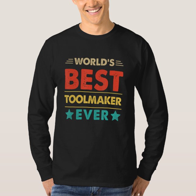 Camiseta Retro World's Best Toolmaker Ever (Anverso)