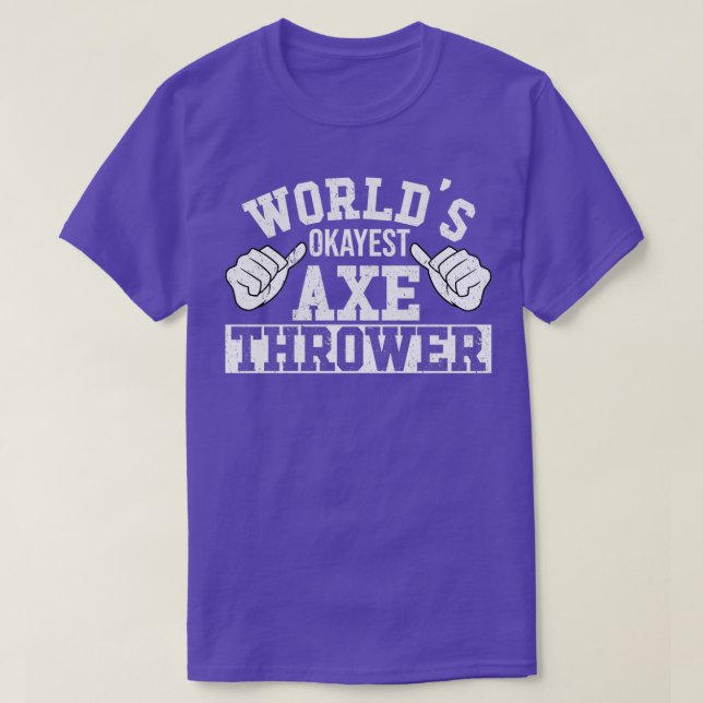 Camiseta Retro Worlds Okayest Ax Thrower Hatchet Ax Throw (Diseño del anverso)