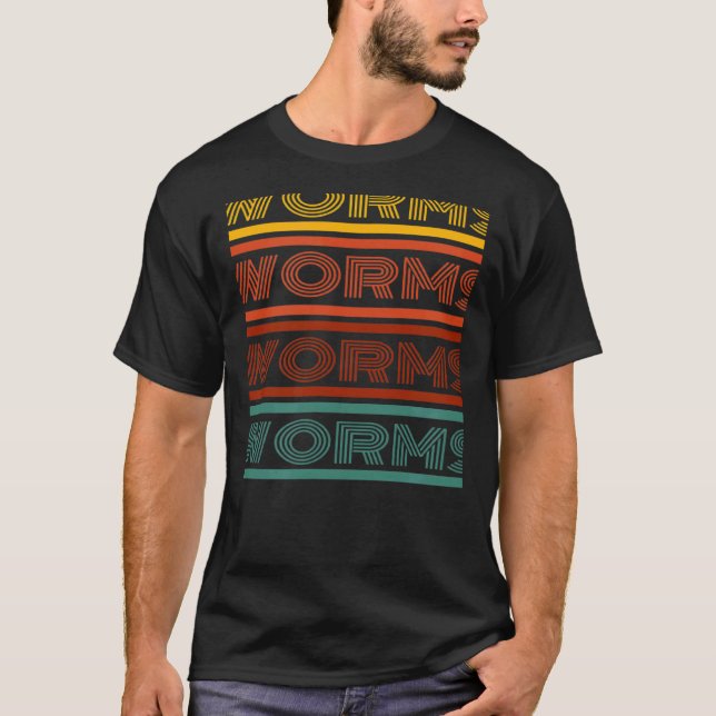 Camiseta Retro Worms Gardening (Anverso)