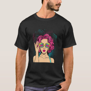 Camiseta Retro Wow Glass Famoso Pink 60's 70's 80