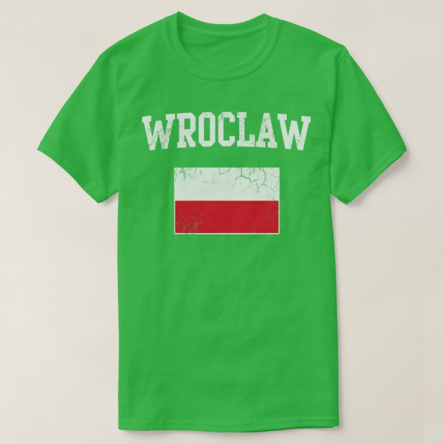 Camiseta Retro Wroclaw Polonia Bandera Polska Polski (Diseño del anverso)