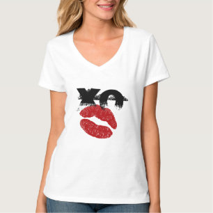 Camiseta retro XO XO bésame / Fiesta divertida de