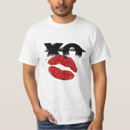 Camiseta retro XO XO kiss me / Chicas, Fiesta de D