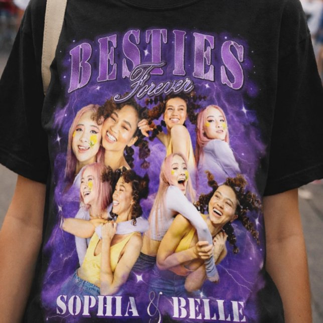 Camiseta Retro Y2K Mejores Amigos Morado Rap BFF  (Subido por el creador)