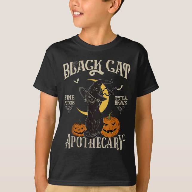Camiseta Retro Y Halloween Costume Black Cat M Athecary  (Anverso)