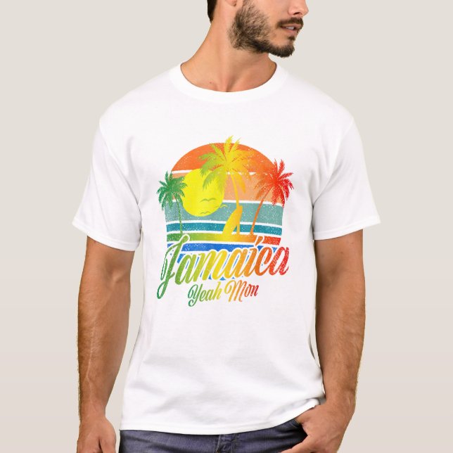 Camiseta Retro Yeah Mon Jamaica Summer (Anverso)