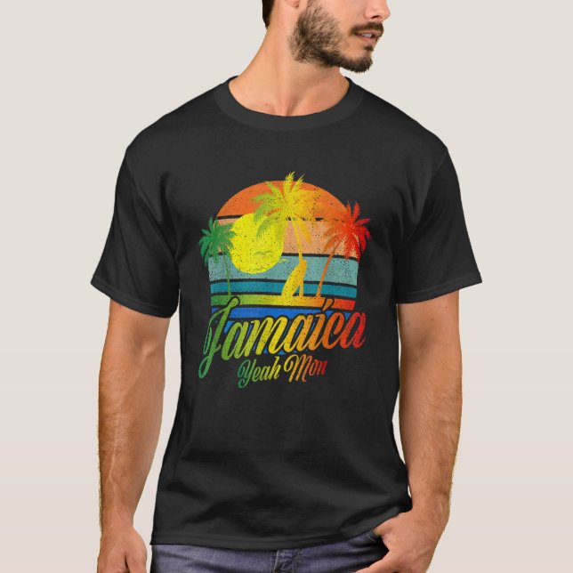 Camiseta Retro Yeah Mon Jamaica Summer Beach Vacaciones Par (Anverso)
