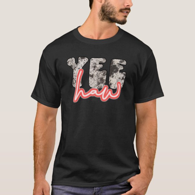 Camiseta Retro Yee Haw Howdy Rodeo País Occidental Sur (Anverso)