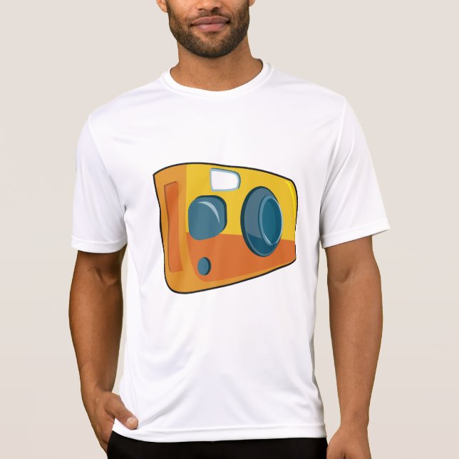 Camiseta Retro Yellow Point and Shoot Film Camera (Anverso)