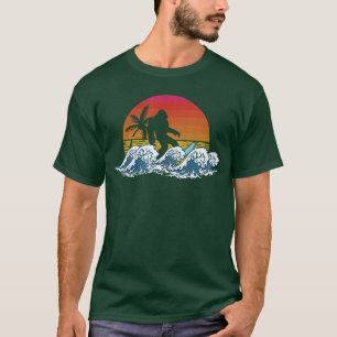 Camiseta Retro Yeti Sasquatch Surfista Surfing Verano diver