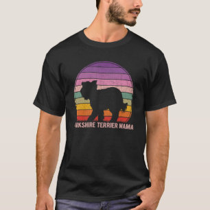 Camiseta Retro Yorkshire Terrier Mama Graphic Yorkshire Ter