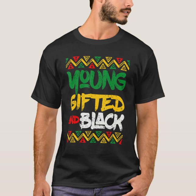 Camiseta Retro Young Gifted And Black History Month African (Anverso)