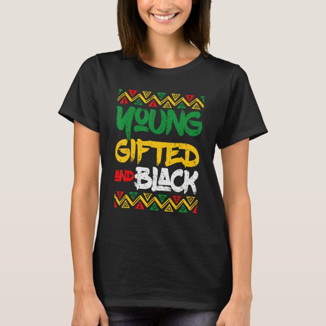 Camiseta Retro Young Gifted And Black History Month African (Anverso)