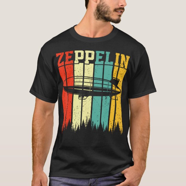 Camiseta Retro Zeppelin 70s 80s Dirigible Airship Zepelin Z (Anverso)