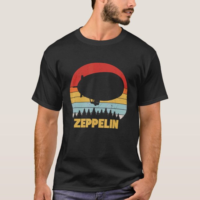 Camiseta Retro Zeppelin Airship Dirigible Blimp 70s 80s 1 (Anverso)