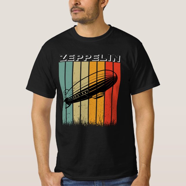 Camiseta Retro Zeppelin Dirigible Airship Zepelin Zepplin (Anverso)