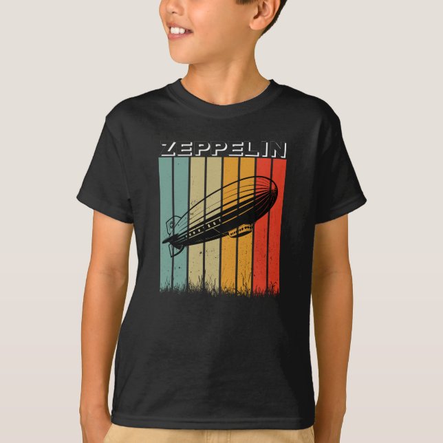 Camiseta Retro Zeppelin Dirigible Airship Zepelin Zepplin (Anverso)