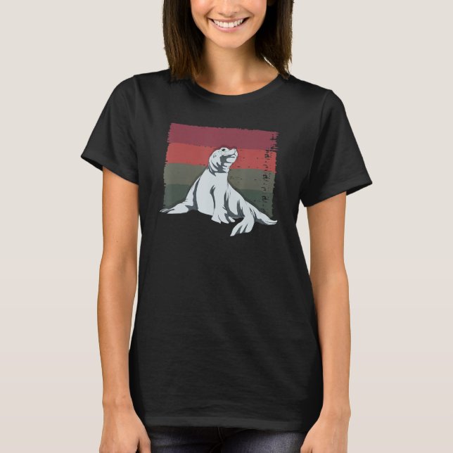 Camiseta Retro Zoológico Animal Sea Lion Lover Seol (Anverso)