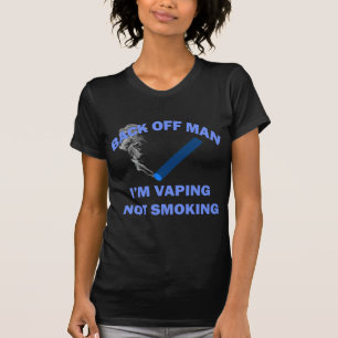 Camiseta RETROCEDA AL HOMBRE que soy VAPING, NO FUMANDO