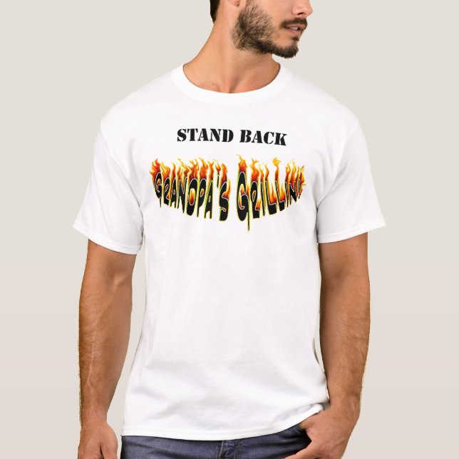 Camiseta Retroceda las llamas de Grillin del abuelo (Anverso)