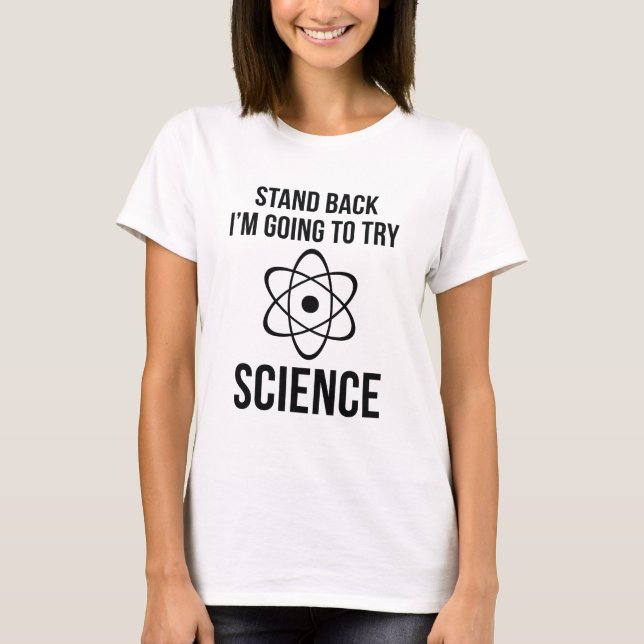 Camiseta Retroceder, voy a probar la ciencia (Anverso)
