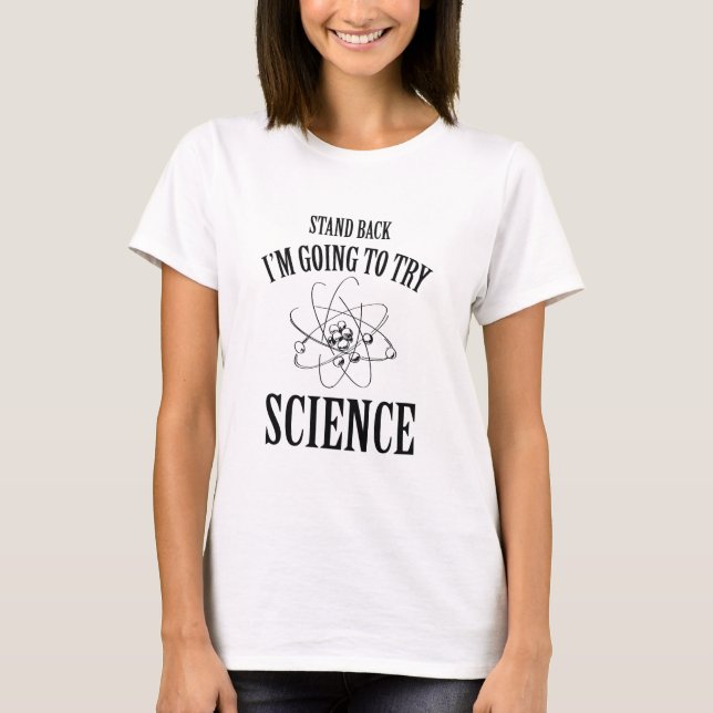 Camiseta Retroceder, voy a probar la ciencia (Anverso)