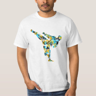 Camiseta Retroceso con el pie de los colores del logotipo