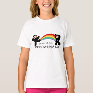 Camiseta Retroceso de Ninja del arco iris