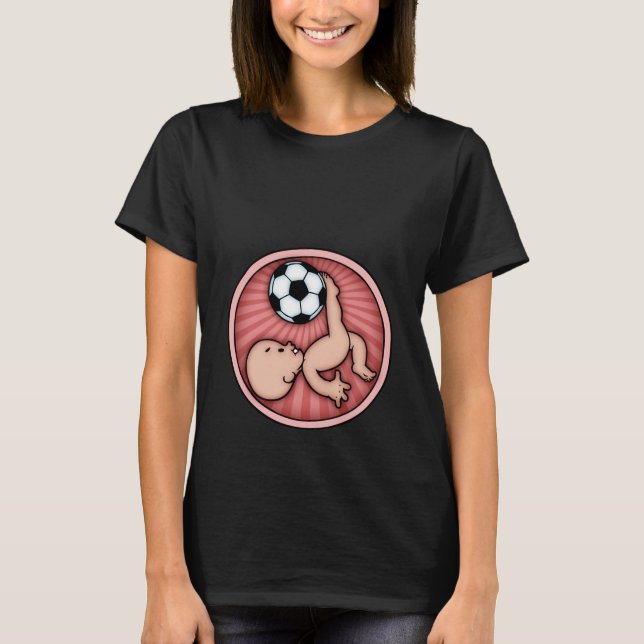 Camiseta Retroceso del bebé del fútbol (Anverso)