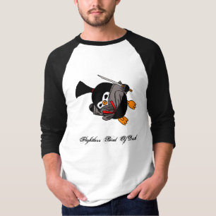 Camiseta Retroceso del dragón del pingüino de Ninja