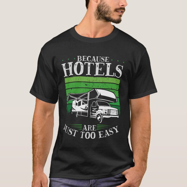 Camiseta Retroceso Porque Los Hoteles Son Muy Fáciles De Ca (Anverso)