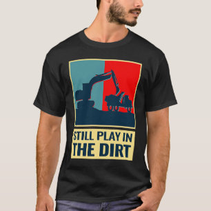 Camiseta retroexcavadora trabajo pesado vintage para hombre