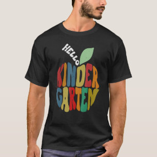 Camiseta Retrol De Vuelta A La Escuela Hello Kinder Garten