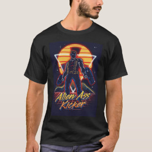 Camiseta Retroonda de neón de Duke Nukem kickin80