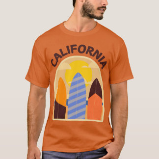 Camiseta RetroStyle California Surfboards Maroon Text
