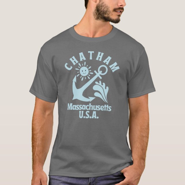 Camiseta RetroStyle Chatham Massachusetts USA Nautical Blue (Anverso)