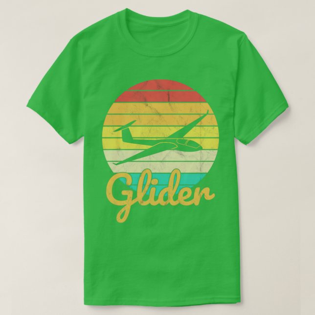 Camiseta RetroTShirt de Glider de planeador (Diseño del anverso)