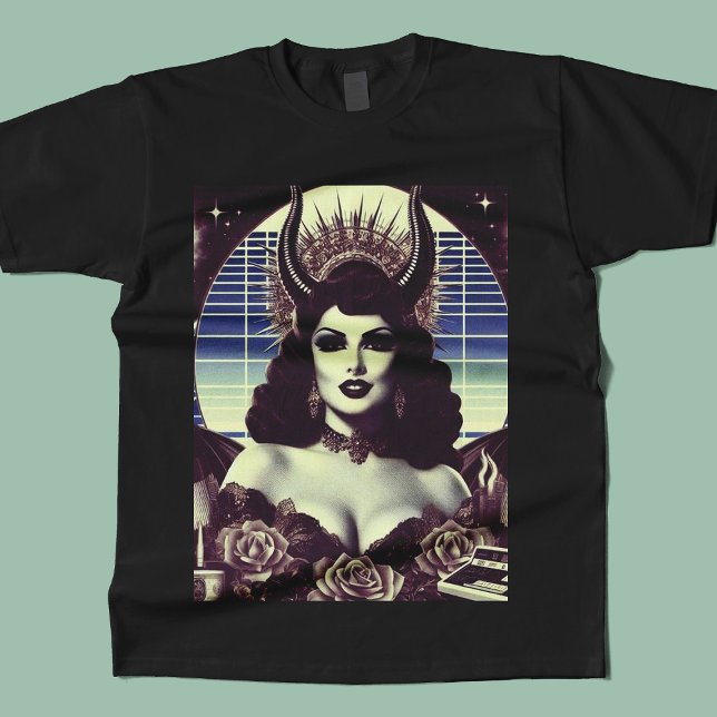 Camiseta Retrowave Devilish Woman (Subido por el creador)