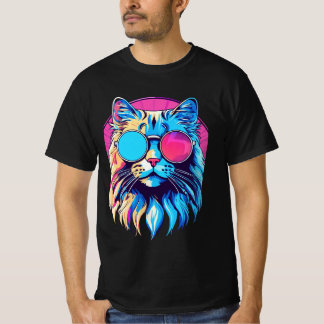 Camiseta Retrowave Guay Cat: Abrazando los vibraciones de n
