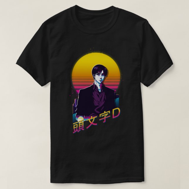 Camiseta Retrowave inicial D Ryosuke Takahashi (Diseño del anverso)