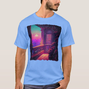 Camiseta Retrowave Pixel Art