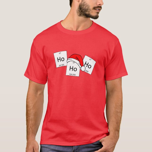 Camiseta Retruécano del navidad del elemento de la química (Anverso)
