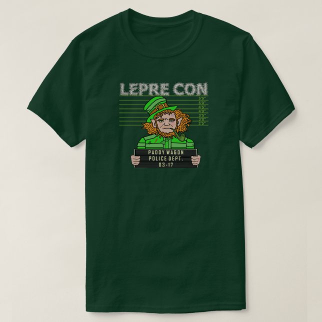 Camiseta Retruécano divertido del St Patricks del Mugshot (Diseño del anverso)
