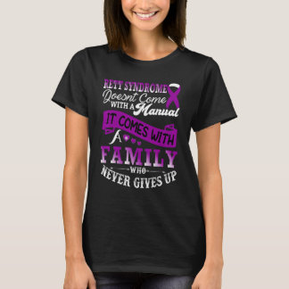 Camiseta Rett Síndrome Awareness Mes Familia Octobre Purpl