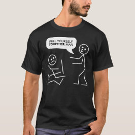 Camiseta Reúnase, hombre, cómicas figuras de palos