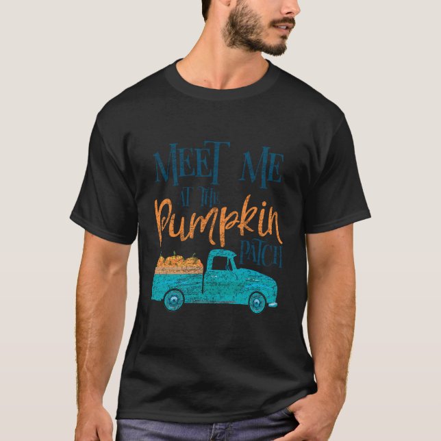 Camiseta Reúnete conmigo en el parche de calabaza (Anverso)