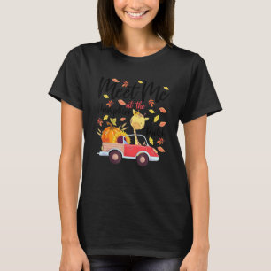 Camiseta Reúnete conmigo en el parche de la calabaza Giraff