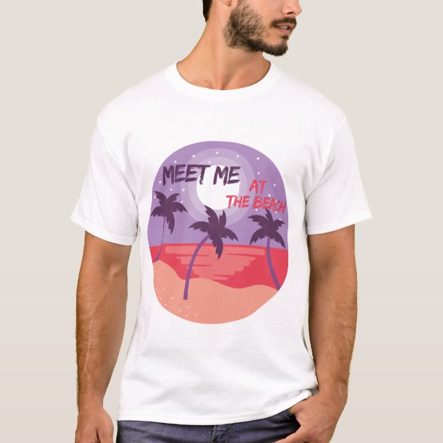 Camiseta Reúnete conmigo en la playa (Anverso)