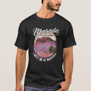 Camiseta Reúnete conmigo en Masada Retro judío Monte Masada